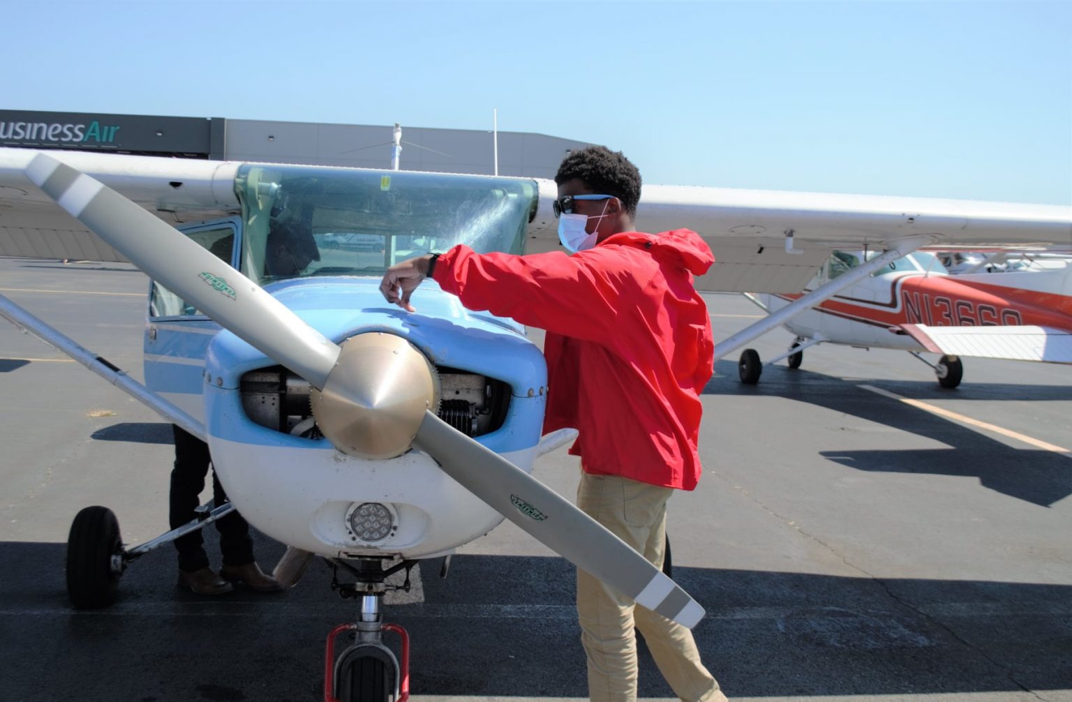 RedTailed Hawks FLY Cadets finished private pilot grounds school Red